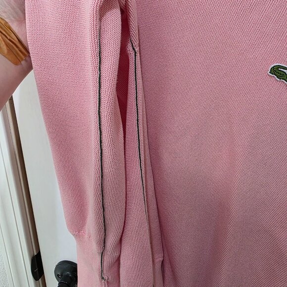 Lacoste Women’s Pink Cotton Crewneck Sweater – Size 40 – Classic Crocodile Logo - Picture 6 of 10